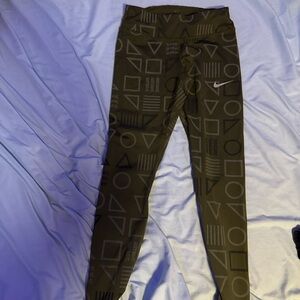 Nike Kids Geometric Print Leggings - Black